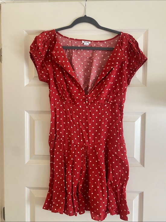 Kimchi Blue Dresses & Skirts - Kimchi Blue Red Polka Dot Mini Dress